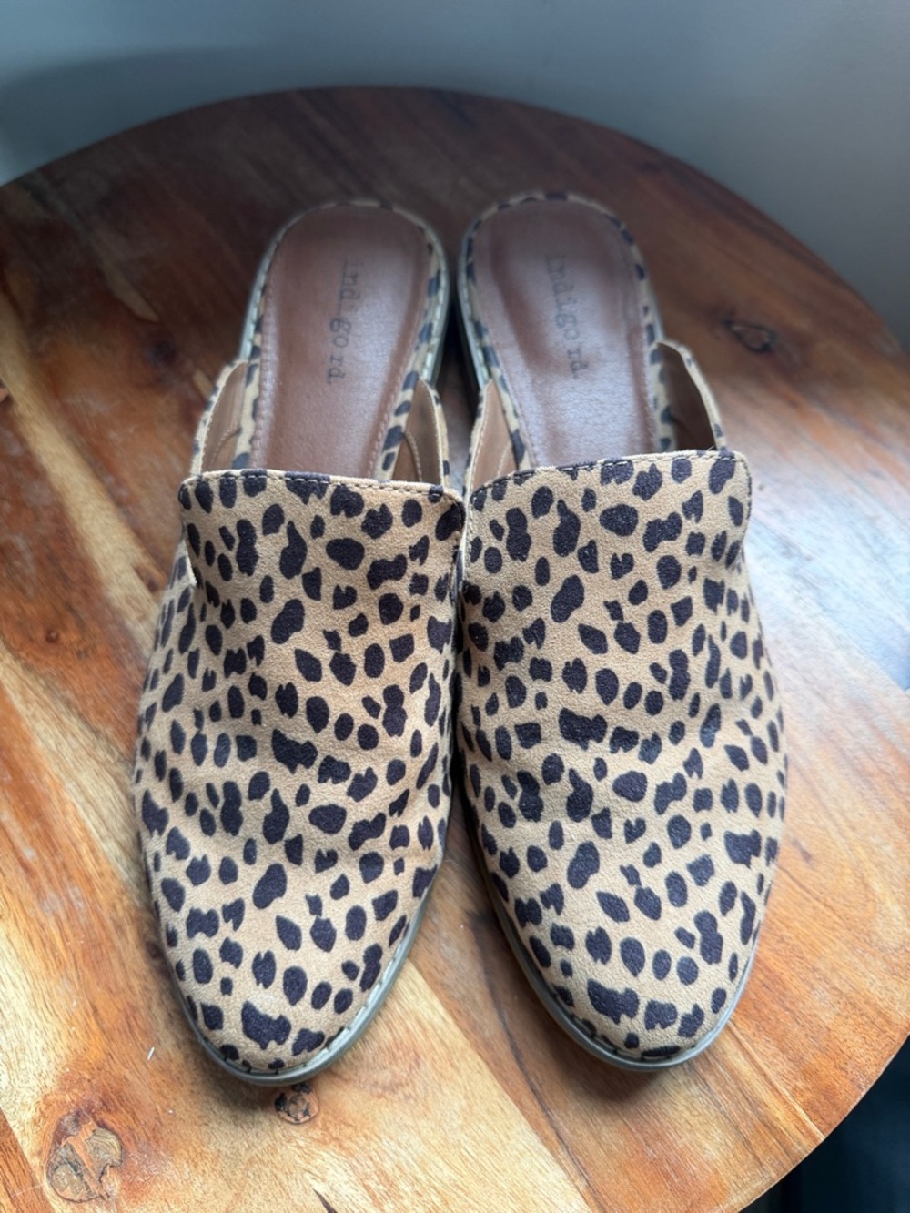 Topshop Leopard Print Slip-On Mules - Tan/Black